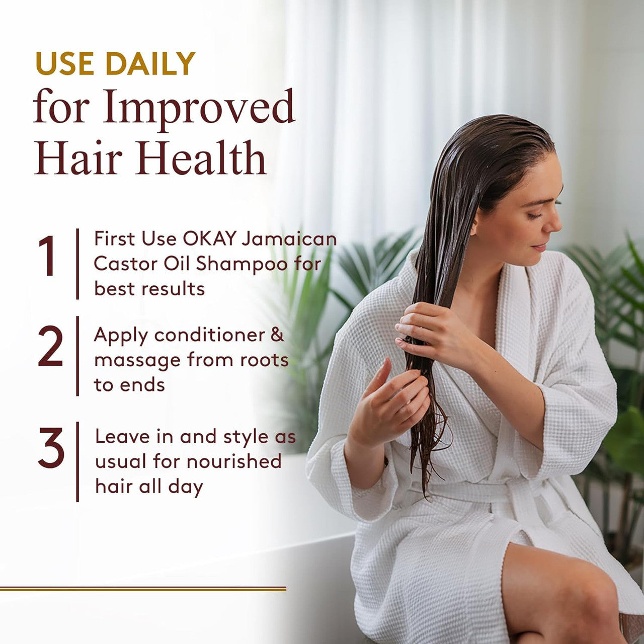 OKAY Black Jamaican Castor Oil Leave in Conditioner - 8 oz / 237 ml