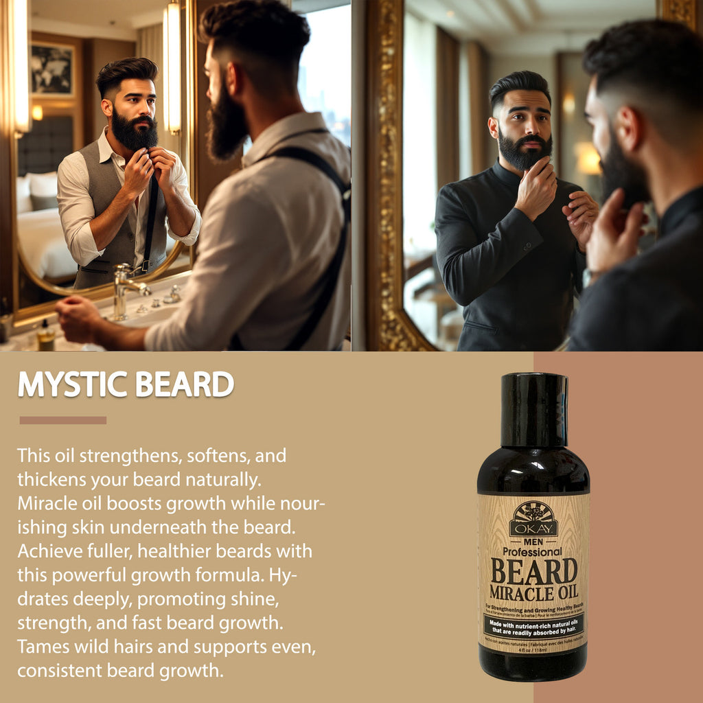 OKAY Men's Beard Miracle Oil - 4 oz / 118 ml