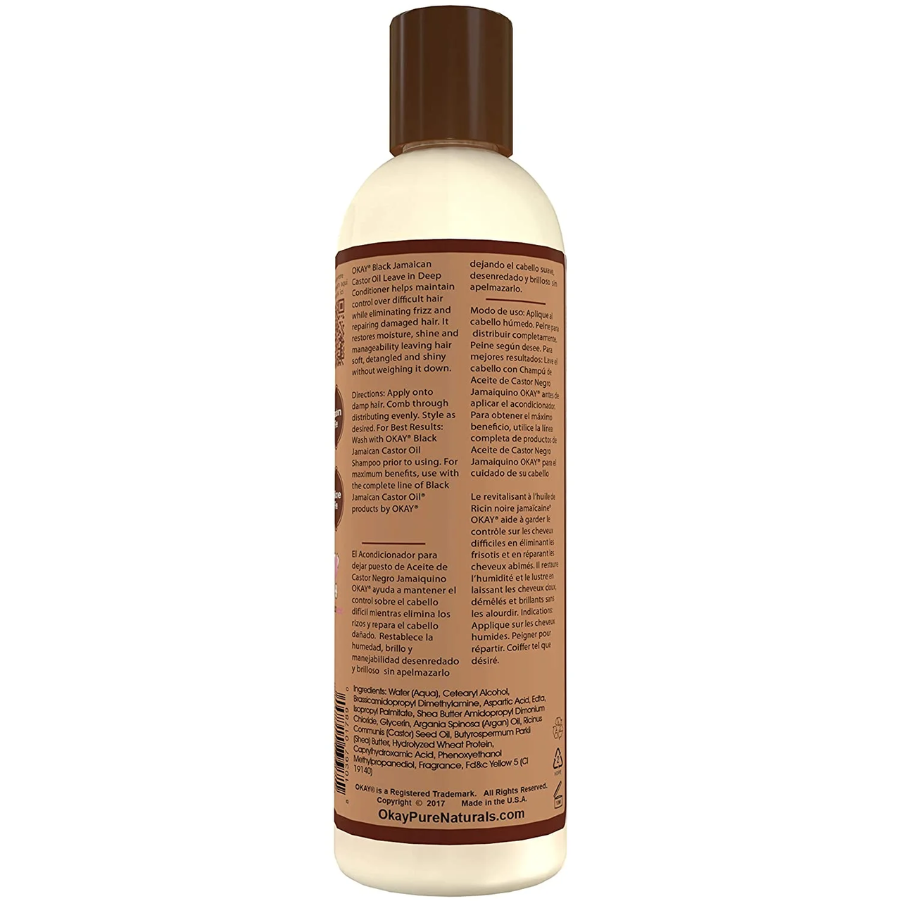OKAY Black Jamaican Castor Oil Leave in Conditioner - 8 oz / 237 ml
